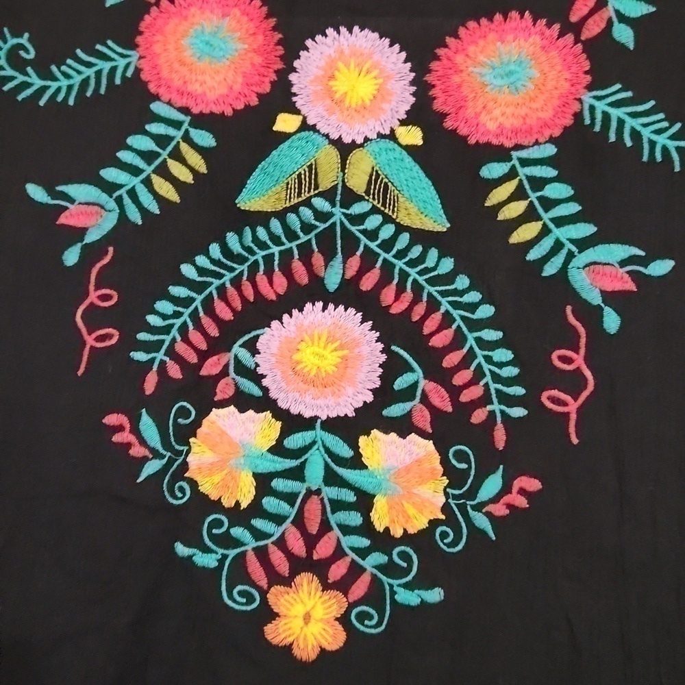 Umgee S/M Kimono Floral Embroidered Duster cardigan Boho lagenlook - Picture 8 of 10